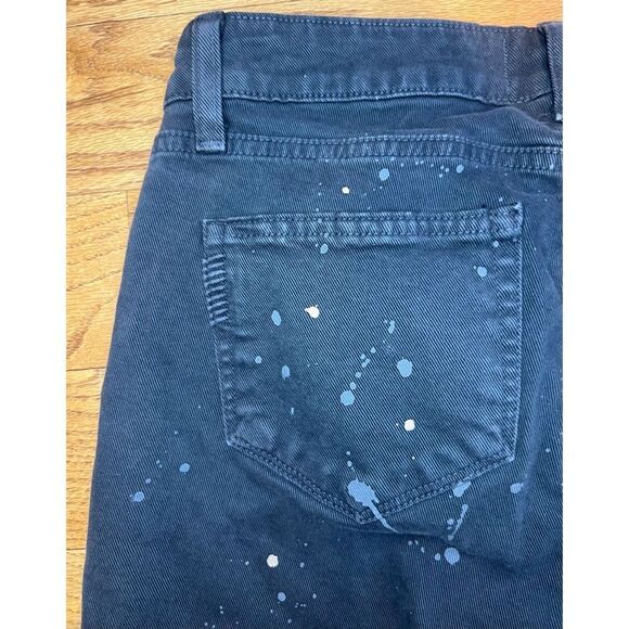 PAIGE Edgemont Grey Zip Paint Splatter Skinny Jeans Size 28 - Picture 8 of 10